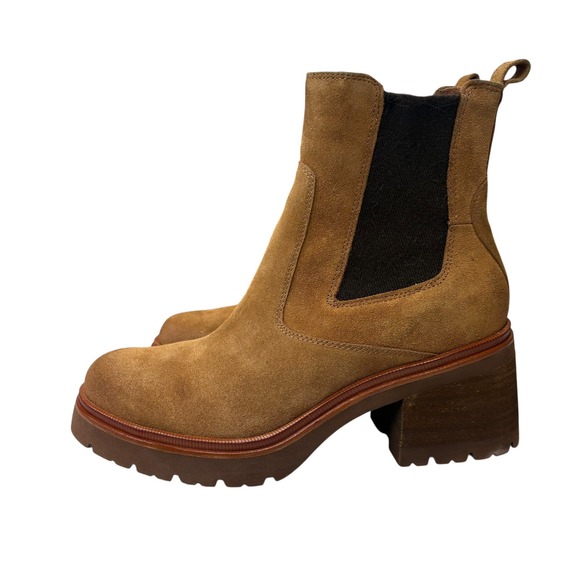 Söfft Women's Jordie Brown Suede Leather Chelsea Lug Heel Ankle Boots Size 9.5M - Picture 4 of 8